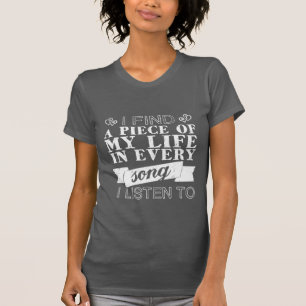 Music Quotes T-shirt for Ladies Grunge Style