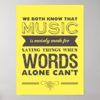 Music Quotes Typography Poster Music Speaks