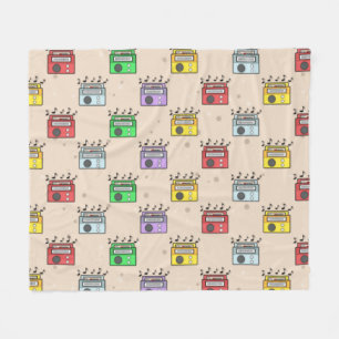Music Radio Pattern  Fleece Blanket