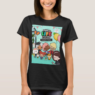 Music Retro Manga Toca Boca Anime Cute Graphic Gif T-Shirt