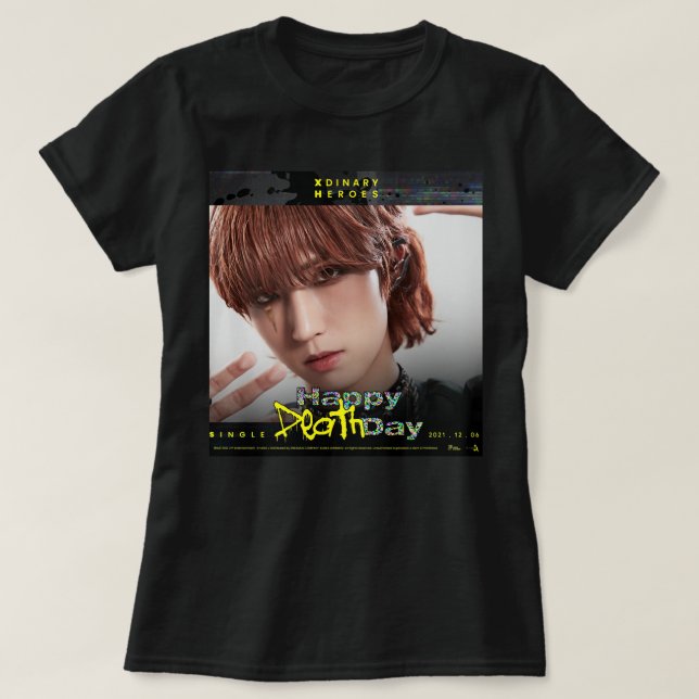 Music Retro Xdinary Heroes Junhan Happy Death Day  T-Shirt (Design Front)