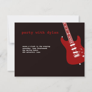 Music Rock Star Bar Mitzvah Reception Invitation
