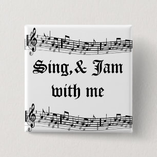 Music Rocks Me__ 2 Inch Square Button
