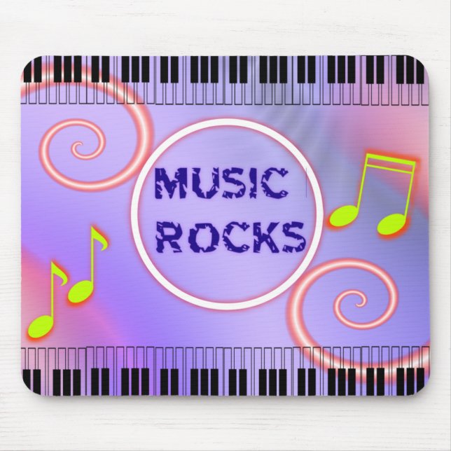 Music Rocks! Mouse Pad (Front)