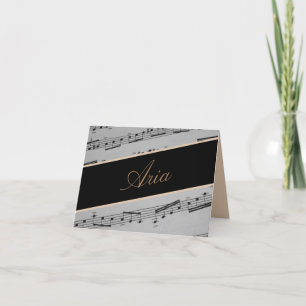 Music Romance Personalized Thank You Note Card
