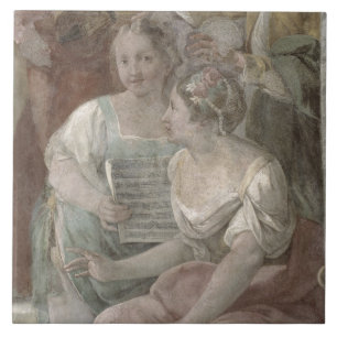 Music Room (fresco) (detail of 60259) Tile