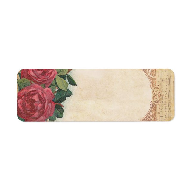 Music & roses labels (Front)