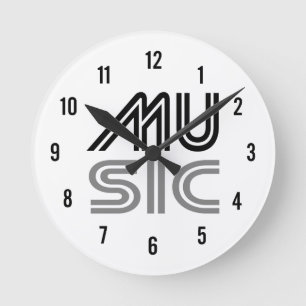 Music Round Clock