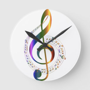 Music Round Clock