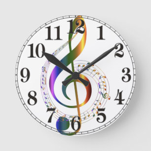 Music Round Clock