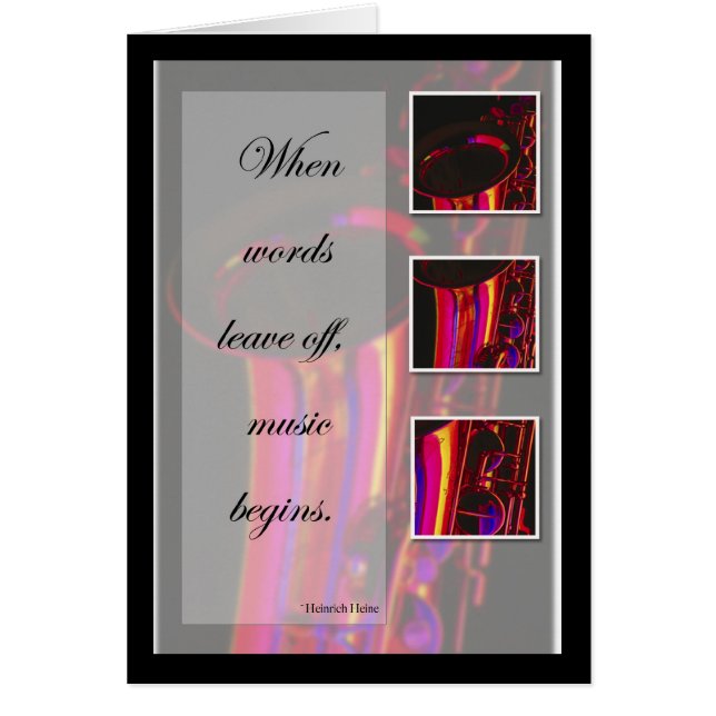 Music Saxophone, Jazz (Front)