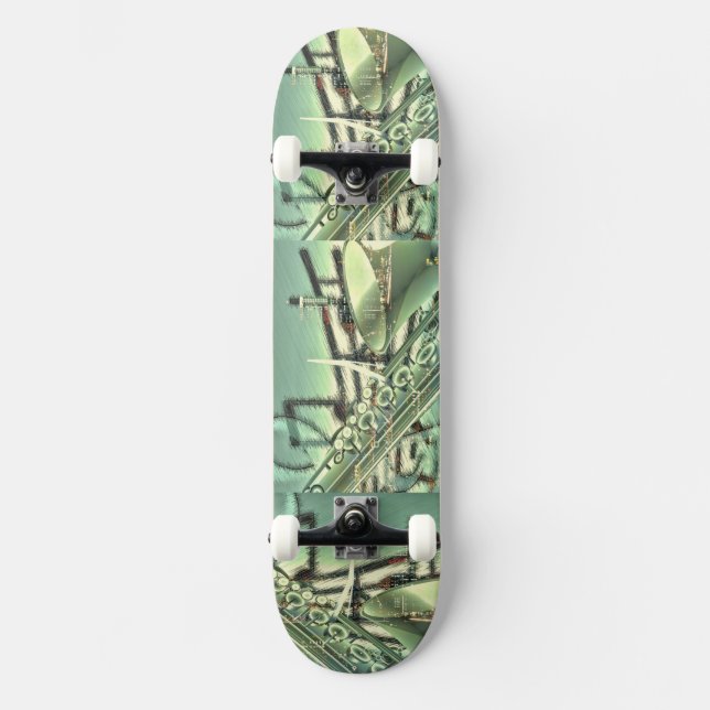 Music Saxophone Notes Teacher Destiny Instruments Skateboard (Front)