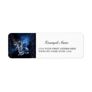 Music saxophone with octopus