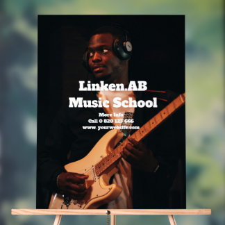 Music School Acrylic Sign Personalized Photo 