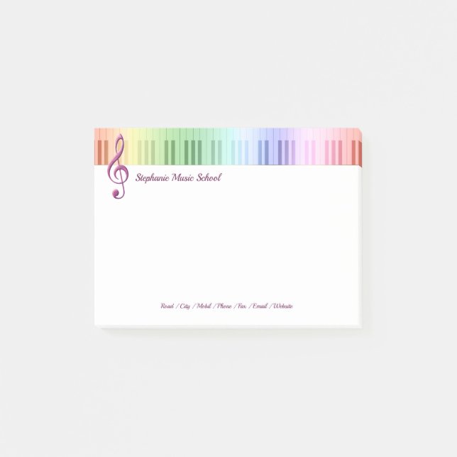 Music school post-it notes (Front)