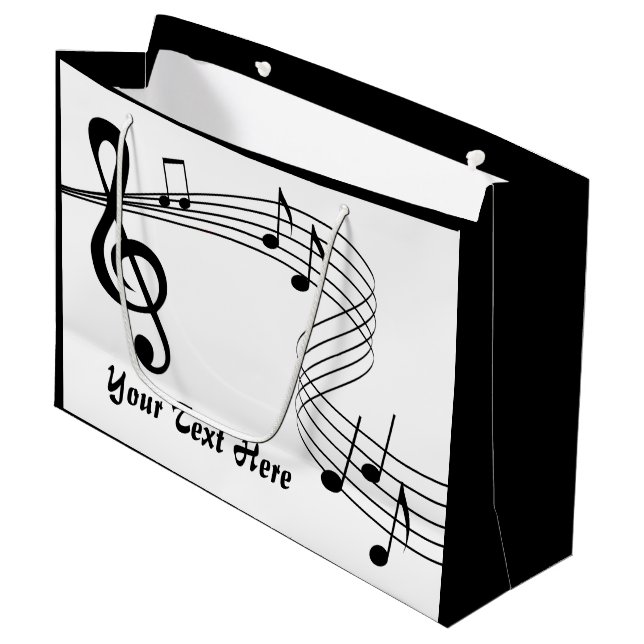 Music Score Large Gift Bag (Front Angled)