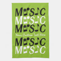 MUSIC serviette à main personnalisée