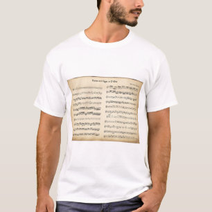 Music sheet old Pachelbel Kanon und Gigue in D Dur T-Shirt