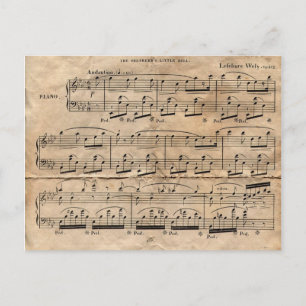 Music Sheet Postcard