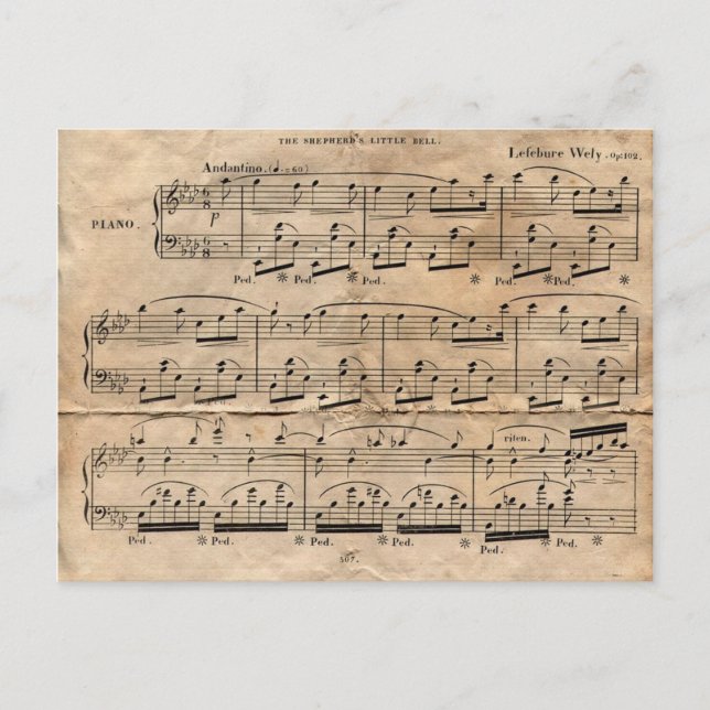 Music Sheet Postcard (Front)