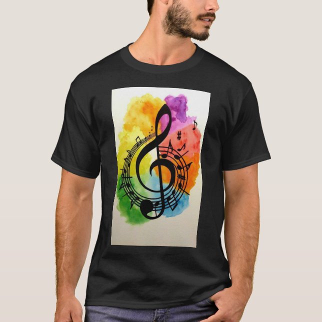 Music simple t shirts printed (Front)