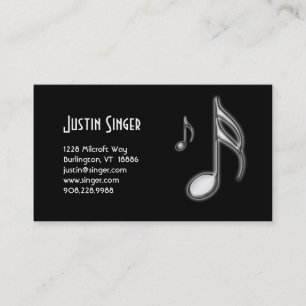 Music Sixteenth & Eight Note Business Card