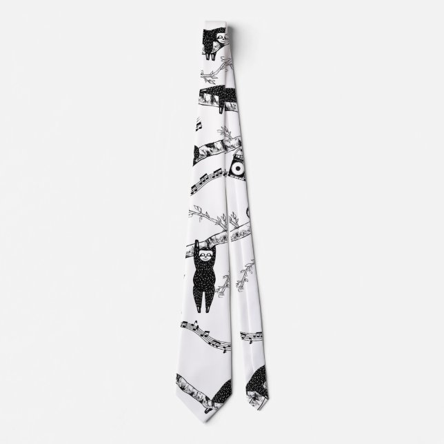 Music sloth pattern tie (Front)