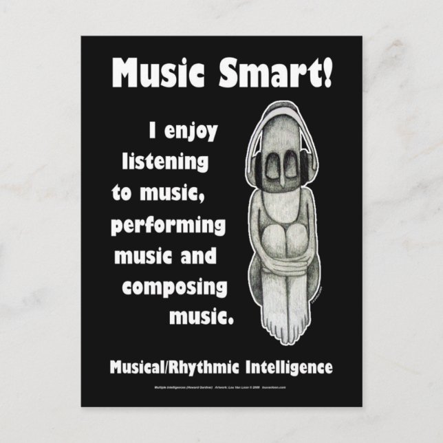 Music Smart - Blank Postcard (Front)