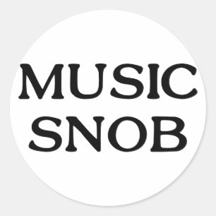 Music Snob Classic Round Sticker