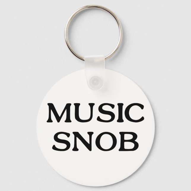Music Snob Keychain (Front)