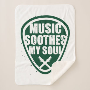 Music Soothes My Soul Sherpa Blanket