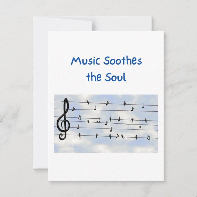 Music Soothes the Soul on a Holiday Card (Front)