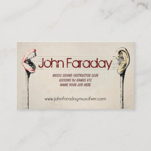music sound cool business card