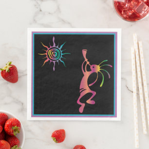 Music Southwestern Colourful Kokopelli Napkins