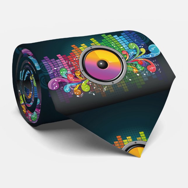 Music Speaker and Beats Glow Tie (Rolled)