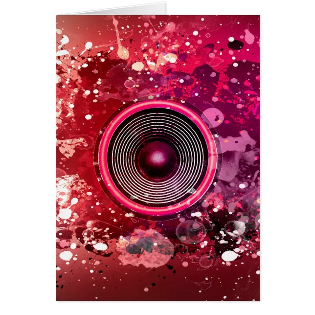 Music speaker and paint splatters (Front)