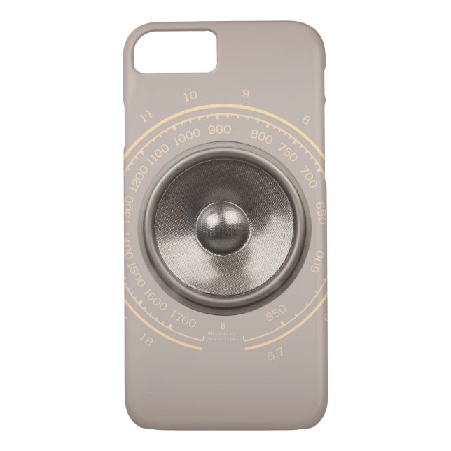 Music speaker and retro radio dial Case-Mate iPhone case (Back)