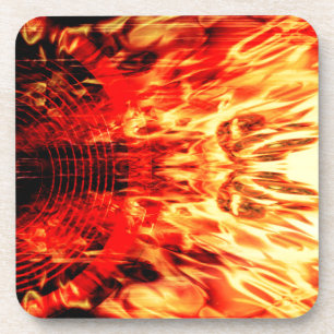 Music speaker with flames coaster