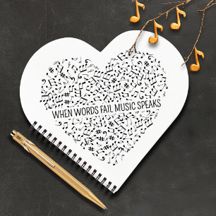 Music Speaks Heart  Notebook