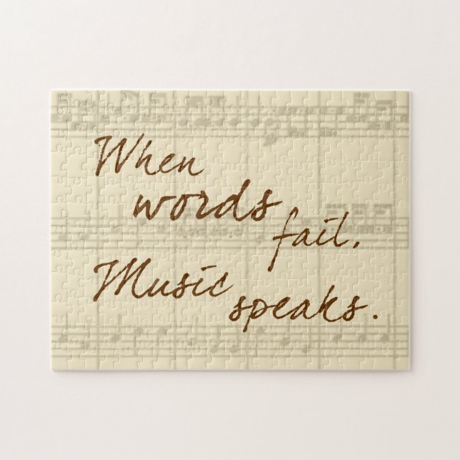 Music Speaks Jigsaw Puzzle (Horizontal)