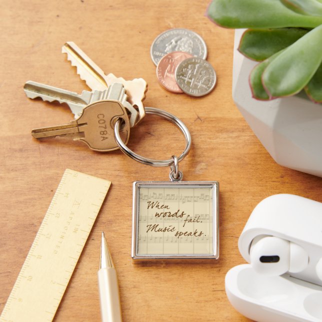 Music Speaks Keychain (Desk)