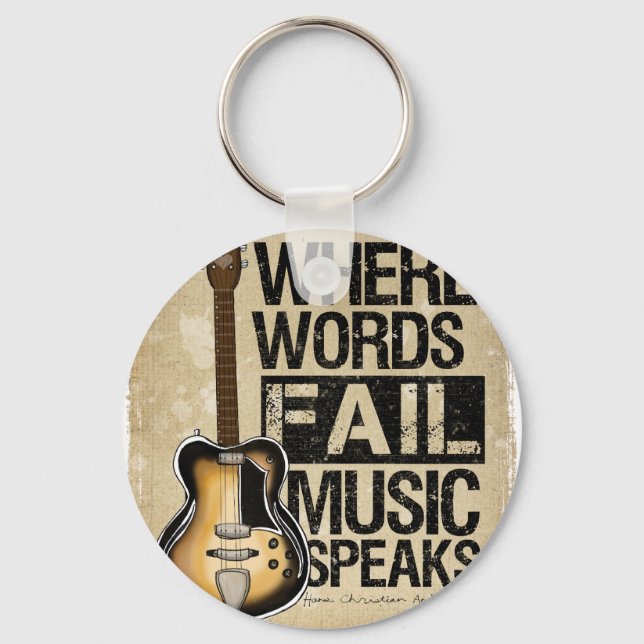 music speaks keychain (Front)