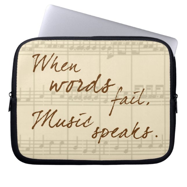Music Speaks Laptop Sleeve (Front)