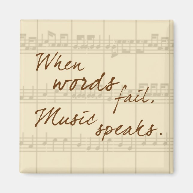 Music Speaks Magnet (Front)