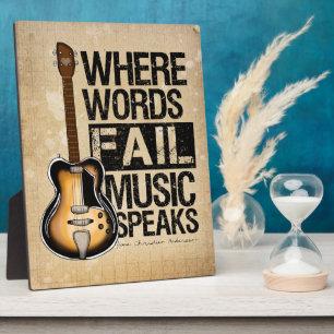 Music Speaks Plaque