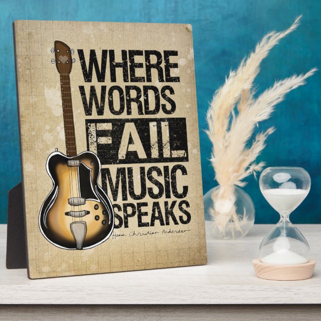 Music Speaks Plaque (Side)