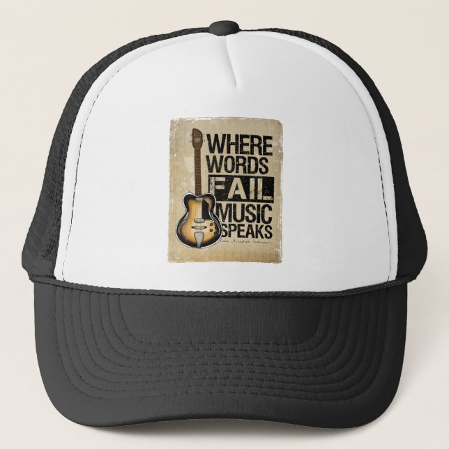 music speaks trucker hat (Front)