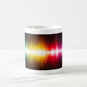 Music Spectrum Soundwave Vibrant Audio Visualizer  Coffee Mug