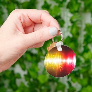 Music Spectrum Soundwave Vibrant Audio Visualizer  Keychain