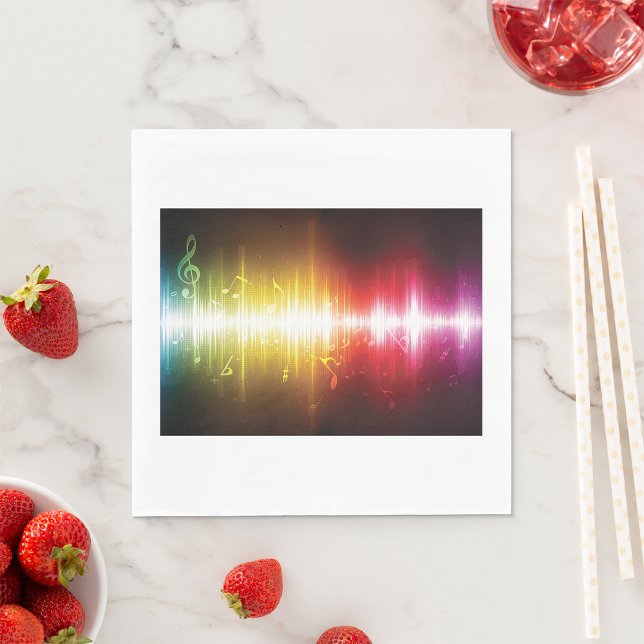 Music Spectrum Soundwave Vibrant Audio Visualizer  Napkin (Creator Uploaded)